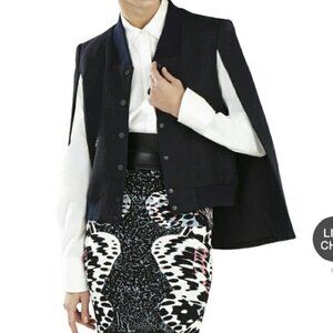 BCBG Maxazria Travis Baseball Cape Jacket XXS
